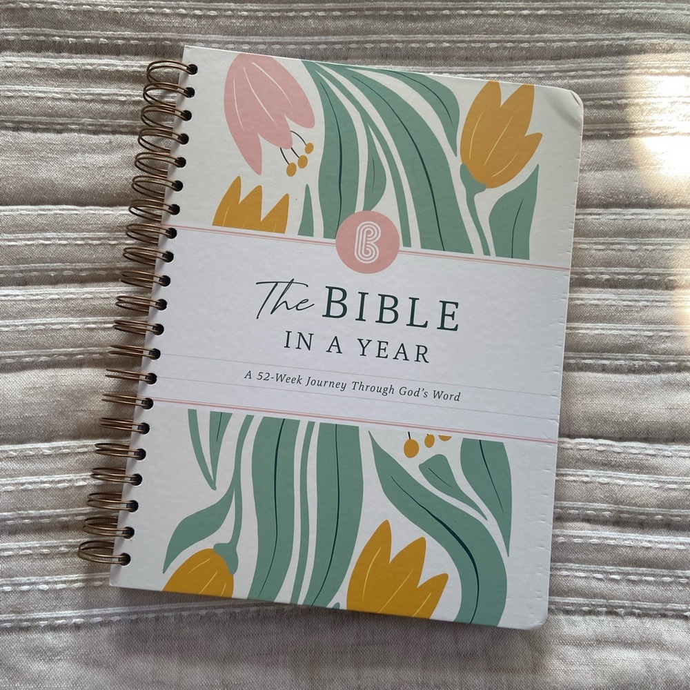 Floral Spiral Notebook - Bible in a Year